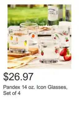 Costco Pandex 14 oz. Icon Glasses, Set of 4 offer