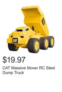 Costco CAT Massive Mover RC Steel Dump Truck offer