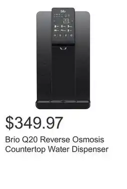 Costco Brio Q20 Reverse Osmosis Countertop Water Dispenser offer