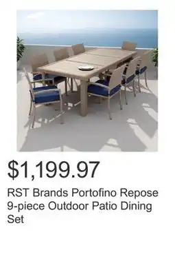 Costco RST Brands Portofino Repose 9-piece Outdoor Patio Dining Set offer