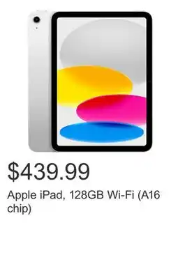 Costco Apple iPad, 128GB Wi-Fi (A16 chip) offer