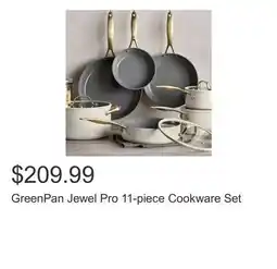 Costco GreenPan Jewel Pro 11-piece Cookware Set offer