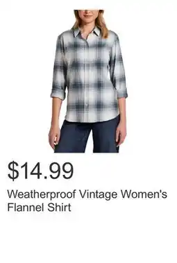 Costco Weatherproof Vintage Women's Flannel Shirt offer
