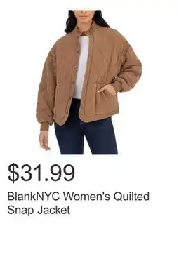 Costco BlankNYC Women's Quilted Snap Jacket offer