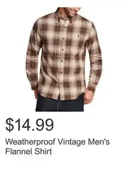 Costco Weatherproof Vintage Men's Flannel Shirt offer