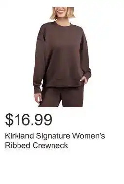 Costco Kirkland Signature Women's Ribbed Crewneck offer