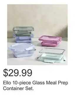 Costco Ello 10-piece Glass Meal Prep Container Set offer
