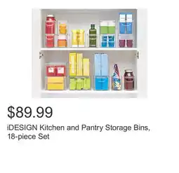 Costco iDESIGN Kitchen and Pantry Storage Bins, 18-piece Set offer