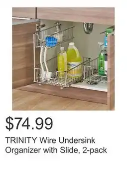 Costco TRINITY Wire Undersink Organizer with Slide, 2-pack offer