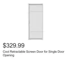 Costco Cool Retractable Screen Door for Single Door Opening offer