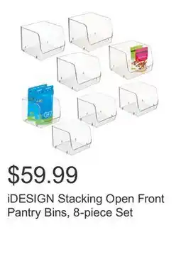 Costco iDESIGN Stacking Open Front Pantry Bins, 8-piece Set offer