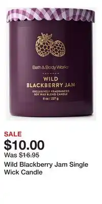 Bath & Body Works Wild Blackberry Jam Single Wick Candle offer