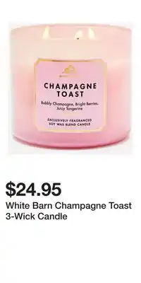Bath & Body Works White Barn Champagne Toast 3-Wick Candle offer
