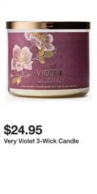 Bath & Body Works Very Violet 3-Wick Candle offer