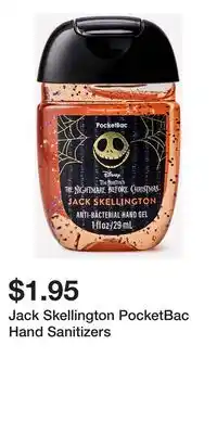 Bath & Body Works Jack Skellington PocketBac Hand Sanitizers offer