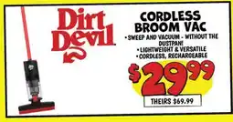 Ollie's CORDLESS BROOM VAC offer