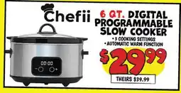 Ollie's Chefii DIGITAL PROGRAMMABLE SLOW COOKER offer