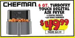 Ollie's CHEFMAN TURBOFRY TOUCH DIGITAL AIR FRYER offer