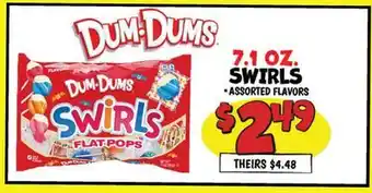 Ollie's DUM-DUMS SWIRLS offer