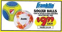 Ollie's FRANKLIN SPORTS SOCCER BALLS offer