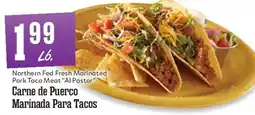 Market Basket Northern Fed Fresh Marinated Pork Taco Meat Al Pastor offer