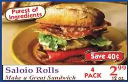 Market Basket Saloio Rolls offer