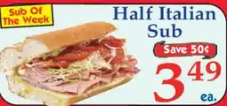 Market Basket Half Italian Sub offer