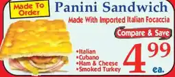 Market Basket Panini Sandwich offer