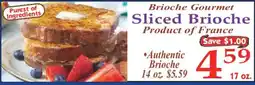 Market Basket Brioche Gourmet Sliced Brioche offer