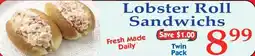 Market Basket Lobster Roll Sandwiches offer
