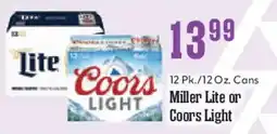 Market Basket Miller Lite or Coors Light offer