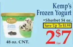 Market Basket Kemp's Frozen Yogurt offer
