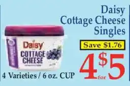 Market Basket Daisy Cottage Cheese Singles offer