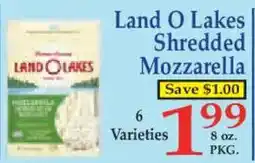 Market Basket Land O Lakes Shredded Mozzarella offer