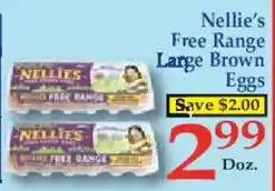 Market Basket Nellie's Free Range Large Brown Eggs offer