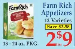 Market Basket Farm Rich Appetizers offer