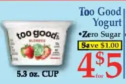 Market Basket Too Good Yogurt offer