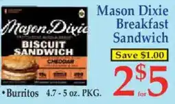 Market Basket Mason Dixie breakfast sandwich offer