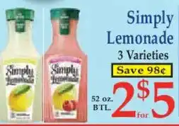Market Basket Simply Lemonade offer