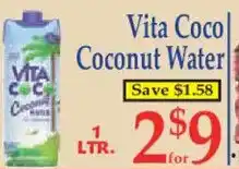 Market Basket Vita Coco Coconut Water offer