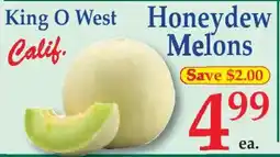 Market Basket King O West Honeydew Melons offer
