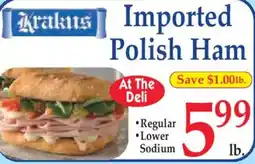 Market Basket Imported polish ham offer