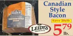 Market Basket Leidy's canadian style bacon offer