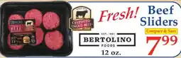 Market Basket Bertolino Foods beef sliders offer