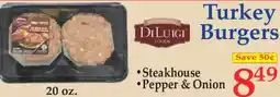 Market Basket DiLuigi Foods Turkey Burgers offer