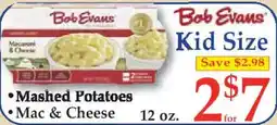 Market Basket Bob Evans Kid Size offer