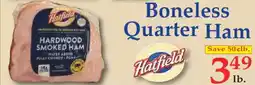 Market Basket Boneless Quarter Ham offer