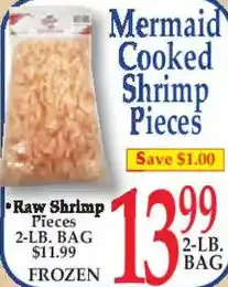 Market Basket Mermaid Cooked Shrimp Pieces offer