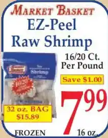 Market Basket Market Basket ez-peel raw shrimp offer
