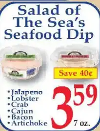 Market Basket Salad of The Sea's Seafood Dip offer